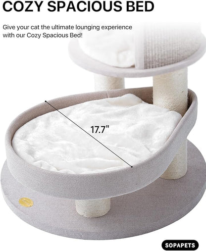 Extra Large Cat Tree for Maine Coon,65 Inches Tall Cat Tree Tower for Indoor Cats Large Adult 20 lbs,XXL Heavy Duty Luxury Sturdy Cat House with Big Hammock,Sisal Scratching Post,Condo