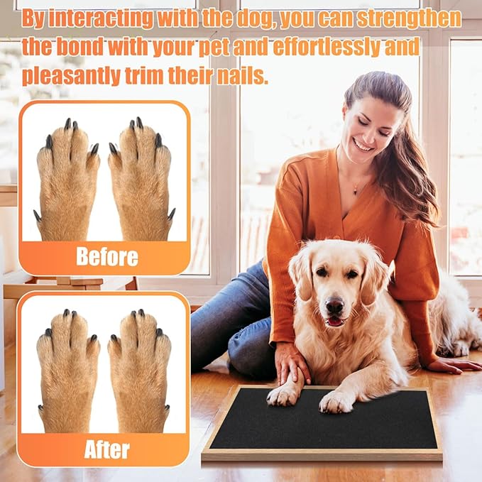 6 PCS Pet Nail Self Adhesive Replacement Emery Paper Fits Most Dog Scratch Pad Cat Litter Box DIY on The Places Where Pets Like to Scratch (10in*17.7in, Black)