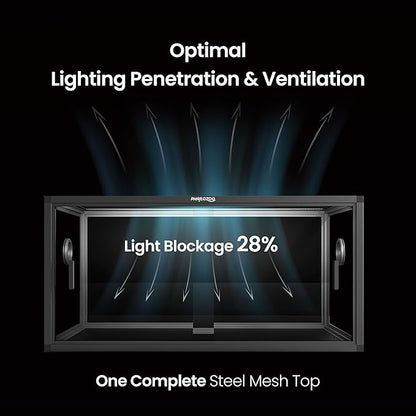 50 Gallon Bearded Dragon Tank, Reptile Enclosure for Easy Maintenance, Front Opening Reptile Tank with Top Screen Ventilation & Glass Sliding Door 36''x18''x18''