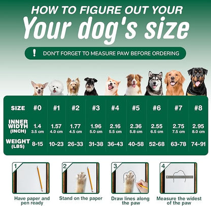 Dog Shoes for Medium Dogs, Large Dog Boots for Winter Snow, Hot Pavement, Dog Booties & Paw Protectors Size 3