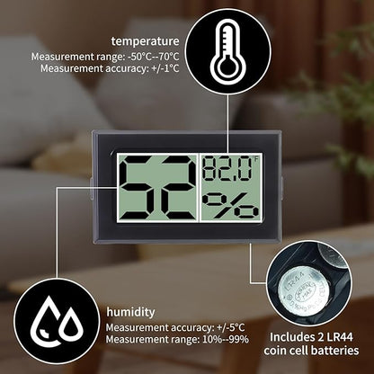Acrylic Tarantula Enclosure, Reptile Terrarium Breeding Tank w/Temperature Hygrometer,Habitat Reptiles Feeding Box Isopod Terrarium Cage for Insect Lizard Home Office (Reptile-Tank-L(Tray))