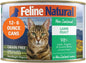 Feline Natural New Zealand Canned Catfood Wet Food, High-Meat, Low-Carb, & Grain Free Cat Food Wet, Lamb Feast, 6 oz, Pack of 12