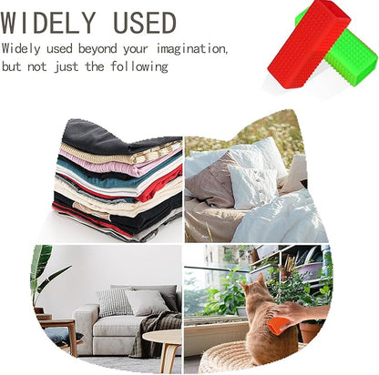 2pcs Pet Dog Cat Hair Remover, Pet Hair Removal Tool, Hollow Cleaner Brush for car，Interior, Furniture, Sofa (red and green)
