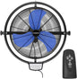 20 IN 5500 CFM Remote Control Wall Mount Fan, 3 Speed High Velocity Wall Fan with Timer, Oscillation & Tilting, Air Circulator for Garage, Commercial, Greenhouse, Warehouse & Gazebo Use, UL Listed
