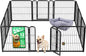 FXW Homeplus Unleashed Indoor Dog Playpen - Stress-Free and Safe Play, Heavy Duty 24 Inch 12 Wire Panels Dog Pen for Puppy and Small Dogs, Black│Patented