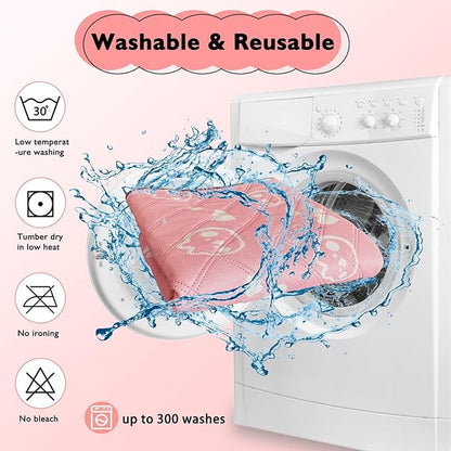 4 Pack Guinea Pig Bedding - Washable Guinea Pig Cage Liners, Waterproof Reusable & Anti Slip Pee Pads Super Absorbent Mats for Small Animals Pet Rabbit Bunny Hamster Rat (Pink, 24 x 18 Inch)