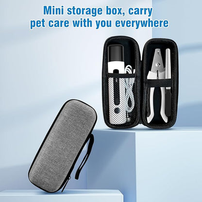 Dog Nail Grinder, 7-Speed Quiet Electric Dog Nail Trimmers, Dog Nail Clippers with Sponge Dust Collection & File for Small Medium Large Dogs, Rechargeable Pet Paw Grooming Supplies Kit