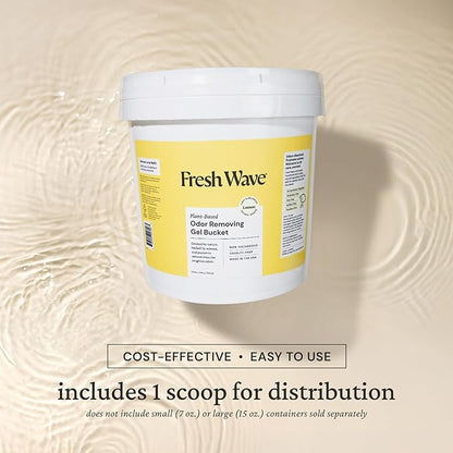 Fresh Wave Odor Removing Gel Bucket, 15.5 lb. (248 oz.) | Lemon Scent Refill | Odor Absorbers for Home | Safer Odor Relief | Natural Plant-Based Odor Eliminator | For Cooking, Trash & Pets