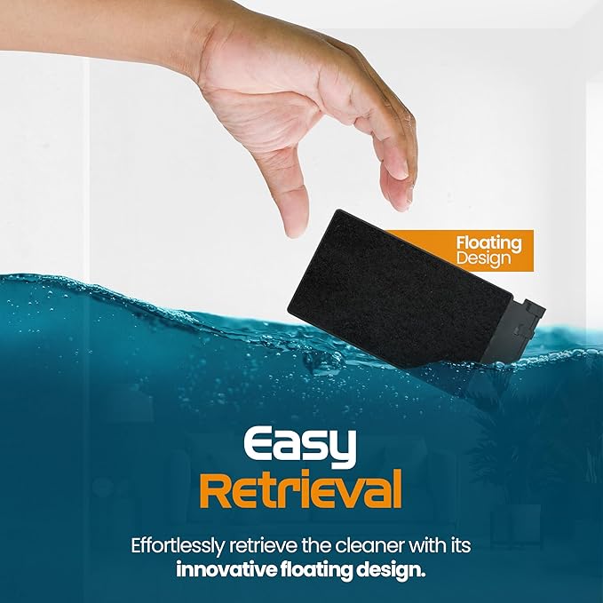 FL!PPER Flipper Cleaner Float - 2-in-1 Floating Magnetic Aquarium Glass Cleaner - Fish Tank - Scrubber & Scraper Aquarium Cleaning Tools – Fish Tank, Max