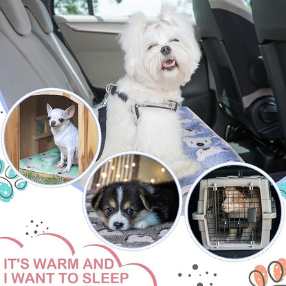 4 Pcs Waterproof Guinea Pig Blankets Washable Small Animal Fleece Bedding Absorbent Guinea Pig Cage Liners Reusable Pet Pee Pad Sleep Mat Pad Cover for Hamster Ferret (Bear Pattern,24 x 16 Inch)