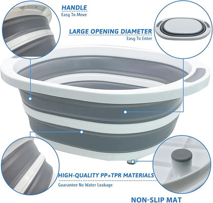 Fhiny Open Cat Litter Box, Small Litter Box for Kittens Low Entry Kitty Potty Pan Foldable Travel Toilet Waterproof for Indoor Small Pet Senior Cats 15.7"×12.5"