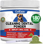 Dog Teeth Cleaning Powder 180G - Dog Dental Powder and Breath Freshener, Dogs Dental Care Supplies, Bad Breath & Tartar Remover for Dogs - Pet Dental Cleaner for All Breeds & Sizes - 60 Day Supply