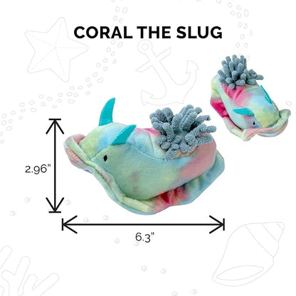 Furhaven 2-Pack Cat Toys w/ 2x Catnip Bags for Indoor Cats, Washable & Durable w/ Refillable Catnip Pocket - Plush Sea Slug Cat Toy Set - Blue/Tie Dye, Set of 2