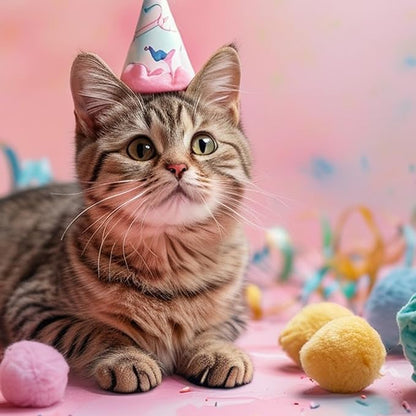 50 Picecs 1 Inch Cat Toys Balls Kitten Cat Pom Pom Balls Soft Cats Puff Ball Toys Rolling Interactive Fuzzy Cats Toy Ball Play Toy for Exercise, Creative Crafts Decorations Assorted Color