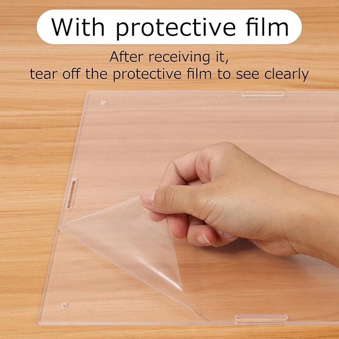 Acrylic Tarantula Enclosure, Reptile Terrarium Breeding Tank w/Temperature Hygrometer,Habitat Reptiles Feeding Box Isopod Terrarium Cage for Insect Lizard Home Office (Reptile-Tank-S(No Tray))