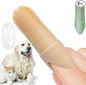 Duckart LABRUSID Dog Toothbrush, 2 Pack Dog Tooth Brush, 360 Cleaning Finger Toothbrush for Adult Dogs, Soft Silicone, Cream-coloured & Green