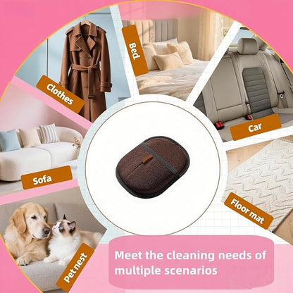 2Pcs Pet Hair Removal Gloves for Dogs and Cats, 2025 Upgraded Electrostatic Magic Hair Remover Glove,Reusable for Couch, Car Seat, Clothing, Carpet, Furniture & Bed Sheets(Brown)