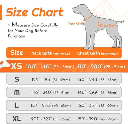 Eagloo Small Dog Harness No Pull, Service Vest with Reflective Strips and Control Handle, Adjustable and Comfortable for Easy Walking, No Choke Pet Harness with 2 Metal Rings, Orange, XS