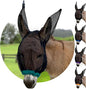 Donkey Fly Mask with Long Ears (Aqua) Made in USA - Mule Fly Mask with Ears Protection from Insects and Bugs, Small Donkey Soft Mesh Fabric with Adjustable Fastener, Face Cover Supplies for Donkeys