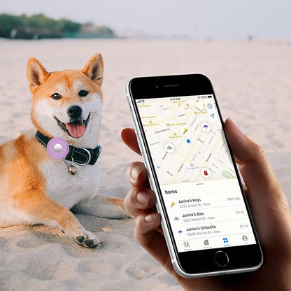 for Airtag Holder for Dog Collar, Cibaabo Silicone Air Tag Case Cover Compatible with Apple Airtags for 0.8-1.2inch Cat Pet Collar Harness Loop