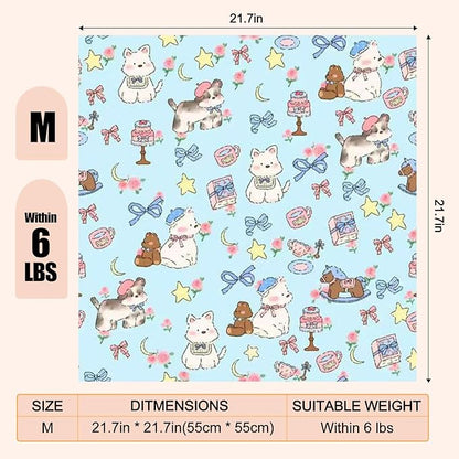 21.7" Cat Grooming Wrap Cat Wrap for Cutting Nails Cat Restraint for Nail Clipping Cat Swaddle Wrap Cat Burrito Wrap M(Within 6lbs) Anti-Scratch Anti-Escape Multifunctional Pet Tool