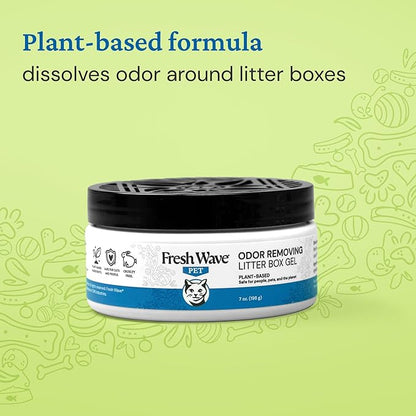 Fresh Wave Odor Removing Litter Box Gel, 7 oz. | Safer Pet Odor Eliminator for Home and Litter Box Area