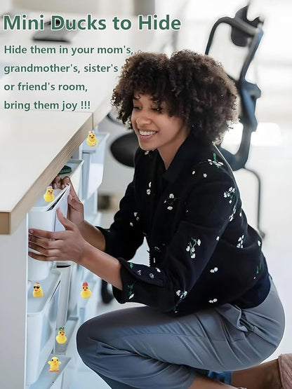 36 Types Multicolor Mini Resin Ducks, Plastic Tiny Ducks to Hide Prank, Little Ducks Mini Figures for Fairy Garden, Dollhouse,Terrariums, Potted, Miniature Landscape Ornament
