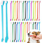 30 Pcs Pet Toothbrush Kit - Dual-Headed Toothbrush for Dogs & Cats - 10 Colors