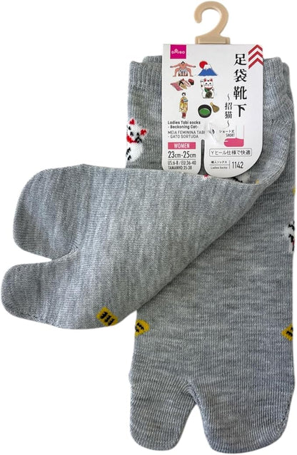 Japan Style Tabi Socks for Split Toe, Comfortable Tabi Toe Socks for Unisex Mt. Fuji, Lucky Cat, Sushi, Sumo, Ukiyoe, Hokusai