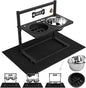 Elevated Dog Bowls with Slow Feeder and Spill Proof Mat, Adjustable Height 4.3-11.8'', Two 1.7L Stainless Steel Food & Water Bowls, Metal Raised Dog Bowl Stand, for Large Medium Breeds