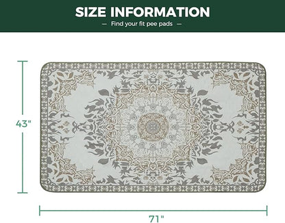 FXW Washable Pee Pads for Dogs, Puppy Pads with Super Absorbent, Specifically Designed for FXW Rollick/Homeplus 32 inch 6 Panels Dog Pen, 72" × 43" Rectangle, Boho, 1 Pack