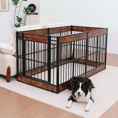 Dog Playpen, 31.5" Height Dog Pen Indoor, Heavy Duty, Safe and Sturdy, Furniture Style Puppy Pen