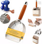 Extra-Thick Stainless Steel Cat Litter Scoop Heavy Duty Metal Litter Scooper with Holder Easy Remove Stuck Litter