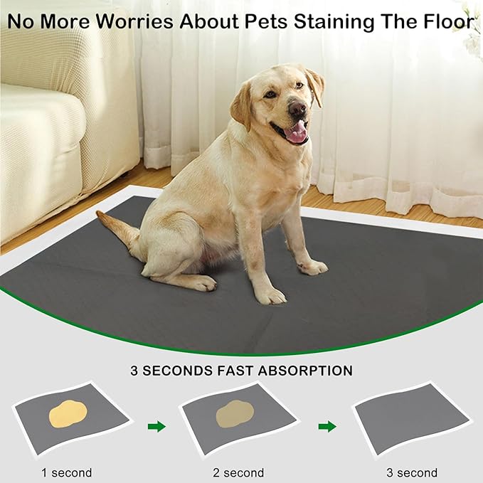 ELEGX Extra Large 54"x37" 35 Pcs Odor-Control Super Absorbency Charcoal Pee Pads for Dogs,Leak-Proof Pet Training Pee Pads,Thicken Disposable Potty Pads Puppy Training Pads for Cats Rabbits