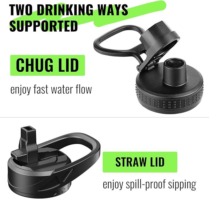 32 oz Glass Water Bottle with Straw and Handle, Sports Motivational Water Flask with Silicone Sleeve, Large Leakproof Water Flask Cup with Time Marker for Travel, Gym, Black