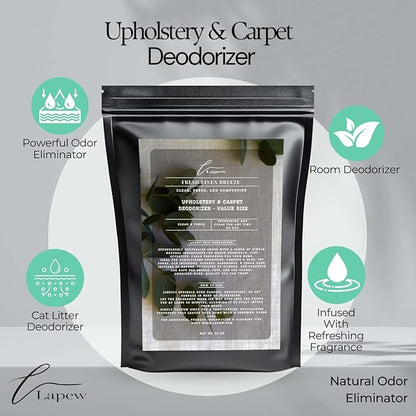 Fresh Linen Breeze Carpet Freshener Powder Refill 36 oz | Powerful Odor Eliminator for Home | Upholstery Deodorizer | Carpet Deodorizer | Pet Urine | Cat Litter Box