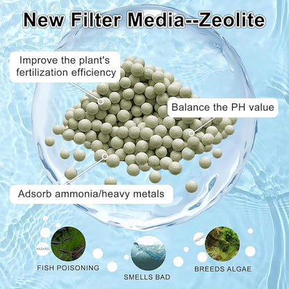 9 Pack Filter Cartridge for Whisper Bio-Bag Filters, Large Aquarium Replacement Filter Cartridges for Whisper Filters 20i,40i/IQ20,30,45,60/PF20,30,40,60 and ReptoFilter