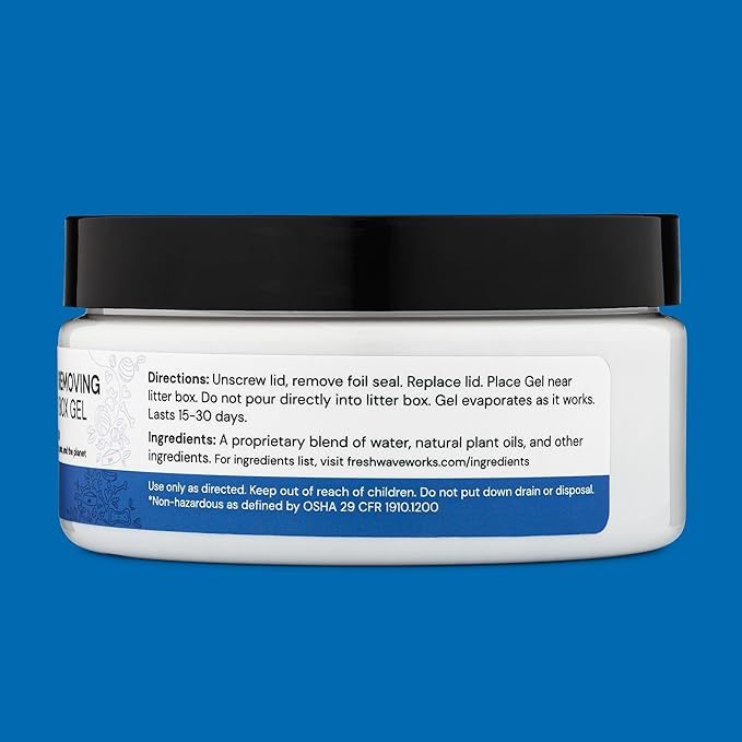 Fresh Wave Odor Removing Litter Box Gel, 7 oz. | Safer Pet Odor Eliminator for Home and Litter Box Area