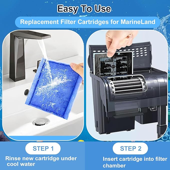 10 PCS Aquarium Filter Cartridge Filters, Rite-Size C (EZ-Change #3) Fish Tank Filter Cartridge, Replacement with Power Filters 275/375 Power 200/350