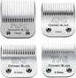 4pcs Dog Grooming Blades Compatible with Andis Dog Clippers,Detachable Ceramic Blade & Stainless Steel Blade (3FC+4FC+5FC+7FC)