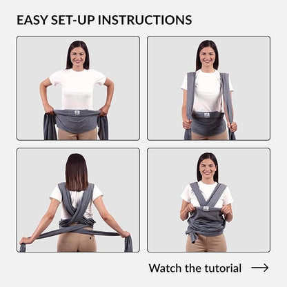 Dog Sling Carrier for Small Dogs - Anti-Anxiety Cat Sling, Puppy Pouch - Pet Sling in Gray Black Blue Green Pink Yellow (Gray, Standard)