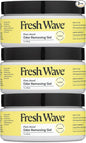 Fresh Wave Lemon Odor Removing Gel, 7 oz., Pack of 3 - Safer Odor Absorbers for Home, Natural Plant-Based Odor Eliminator, Every 7 oz. lasts 15-30 Days, For Cooking, Trash & Pets