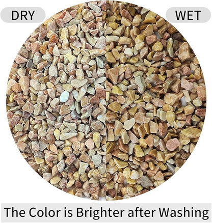 5lbs Natural Pea Gravel Pebbles, 3/8 Inch Decorative Succulent Rocks Pebbles for Indoor Plants. River Rocks for Vase and Outdoor Garden Landscaping Rocks