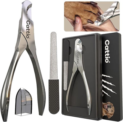 Dog Nail Clippers - All Steel Material, Built-in Spring,Heavy Duty Dog Nail Trimmer Full Metal Razor Sharp Professional for All Dogs Cats with Thick Toena,Dog Nail Trimmers