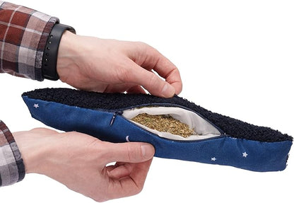 Furhaven 3-Pack Catnip Plush Cat Kicker Toy - Catnip Bags Included - Durable & Washable - Space Print, Set of 3