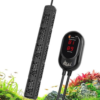 AQQA Fish Tank Heater,Aquarium Heater 50W 150W 250W 400W 500W 800W for 3-220 Gal,Set Temperature 59℉-93℉ Temperature Accuracy,Out of Water or High Temperature Automatic Power Off (400W to 50-100 gal)