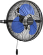 12 IN High Velocity Wall Mount Fan, 3 Speed Industrial Wall Fan with Sealed Motor, 2500 CFM Adjustable Air Circulator for Garage, Commercial, Greenhouse, Warehouse & Gazebo Use, UL Listed