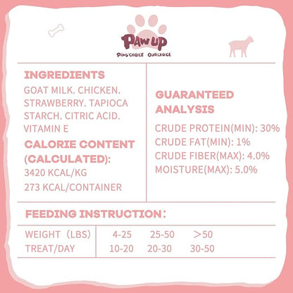 Freeze Dried Sheep Milk Yogurt Flavor with Strawberry,Gentle Sheep Milk Dog Treats for Sensitive Stomachs Puppies, 2.8 oz