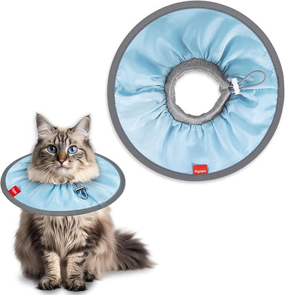 Agape Comfortable Cat Cone - Lightweight Soft Recovery Collar for Cats After Surgery - Protective E-Collar for Small, Medium, and Large Cats - Stops Licking & Scratching - Wound Care