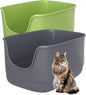 Gefryco Jumbo Cat Litter Box with High Sides, Extra Large for Muti Cats Open Big Cat Litter Box Anti-Splashing, High Wall Litter Tray for Indoor Medium and Large Cats(2Pack)